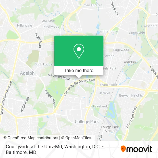 Courtyards at the Univ-Md map