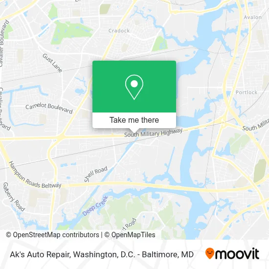 Ak's Auto Repair map