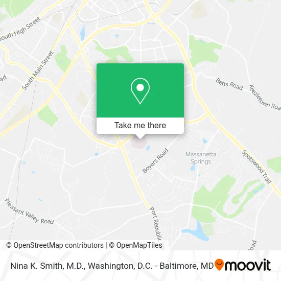 Nina K. Smith, M.D. map