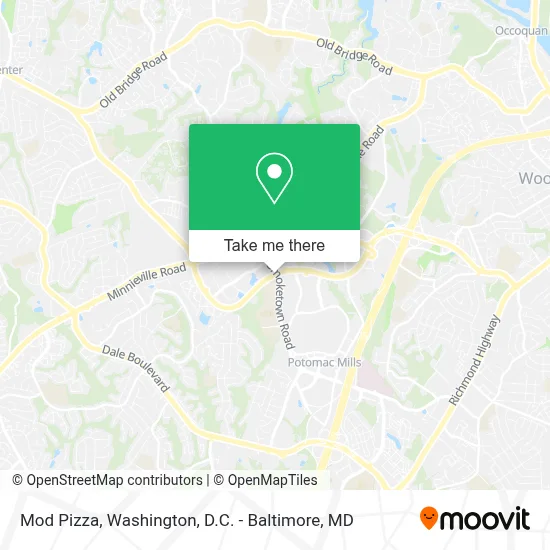 Mod Pizza map