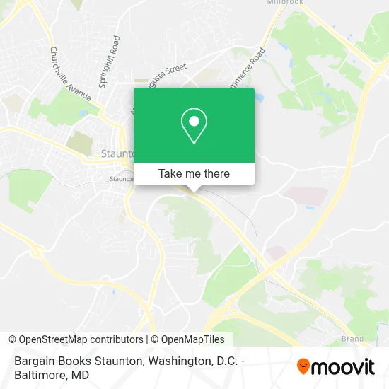 Bargain Books Staunton map