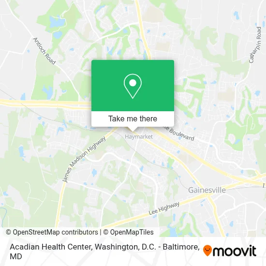 Acadian Health Center map