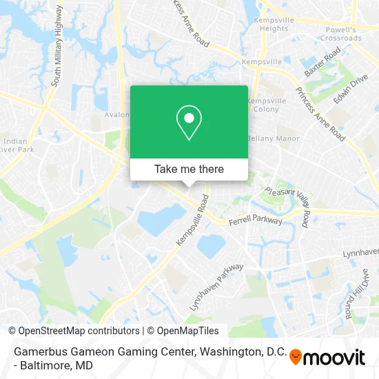 Gamerbus Gameon Gaming Center map