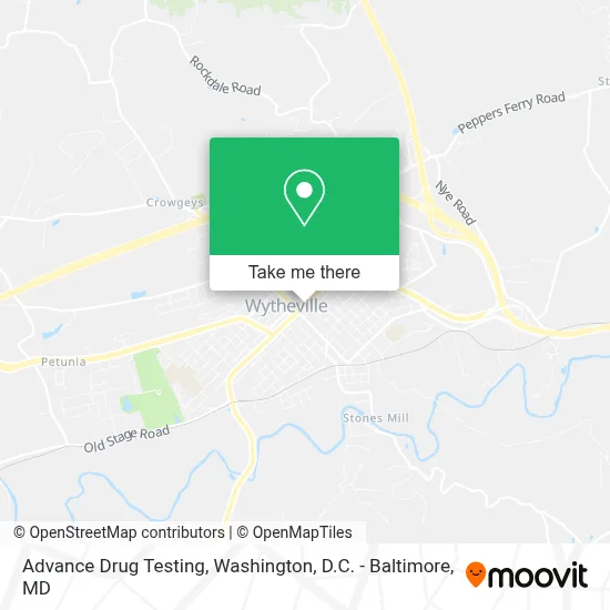 Advance Drug Testing map