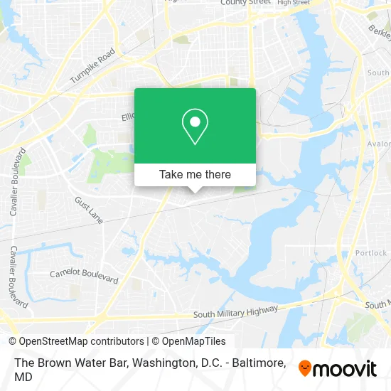The Brown Water Bar map