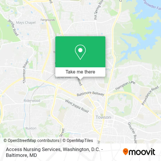 Access Nursing Services map