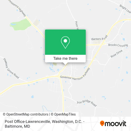 Post Office-Lawrenceville map