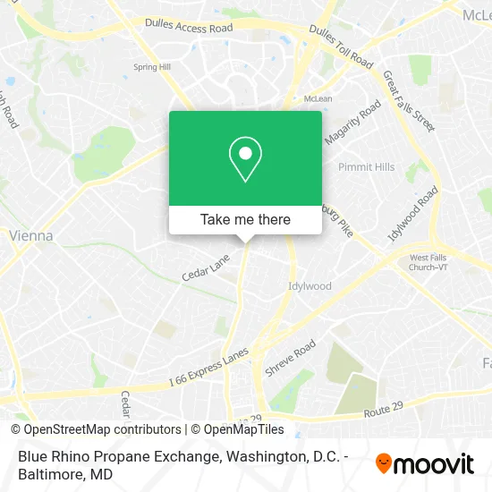 Blue Rhino Propane Exchange map