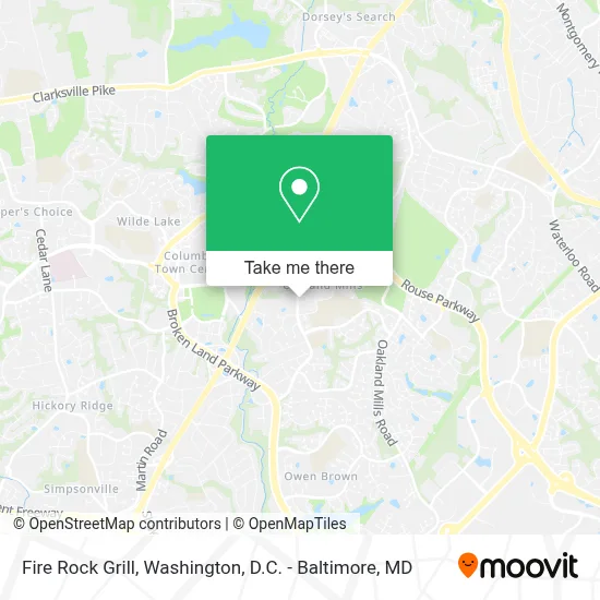 Fire Rock Grill map
