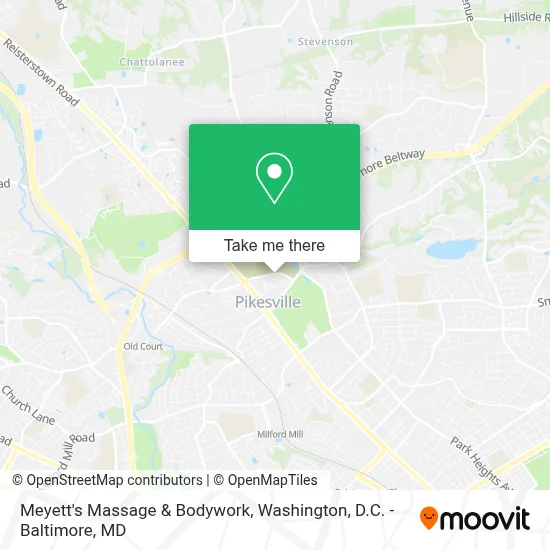 Meyett's Massage & Bodywork map