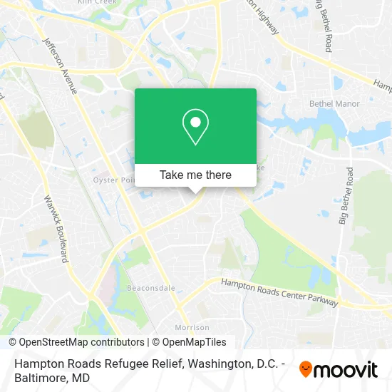Hampton Roads Refugee Relief map