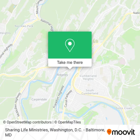 Sharing Life Ministries map