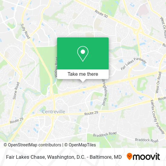 Fair Lakes Chase map