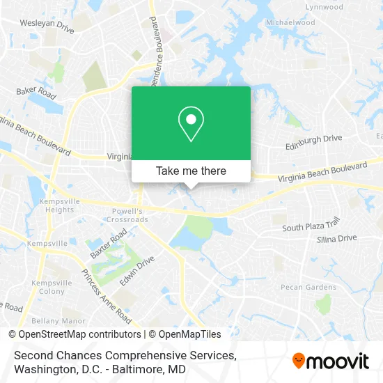 Second Chances Comprehensive Services map