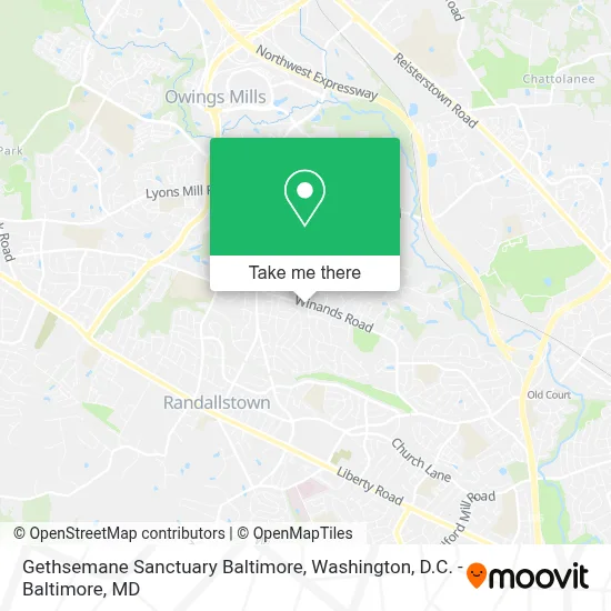 Gethsemane Sanctuary Baltimore map
