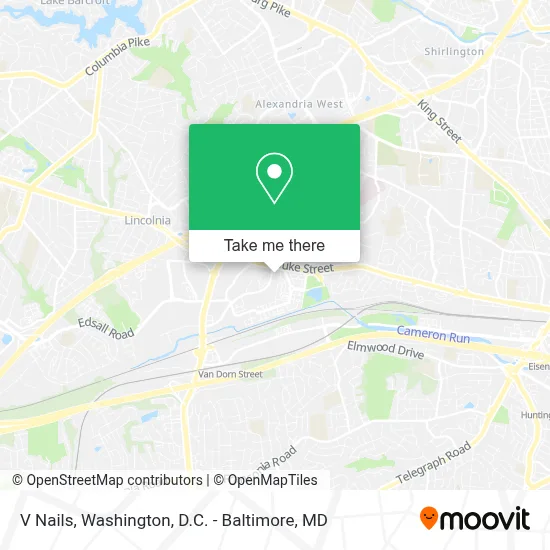 V Nails map