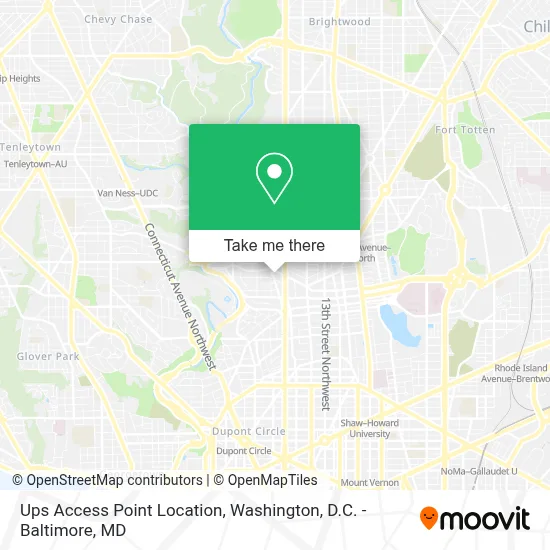 Ups Access Point Location map
