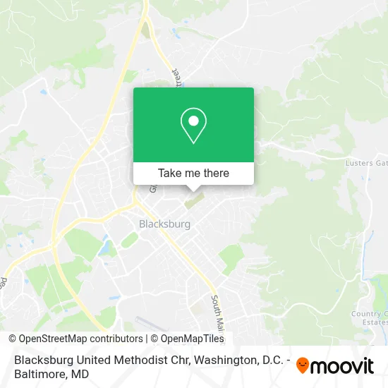 Blacksburg United Methodist Chr map
