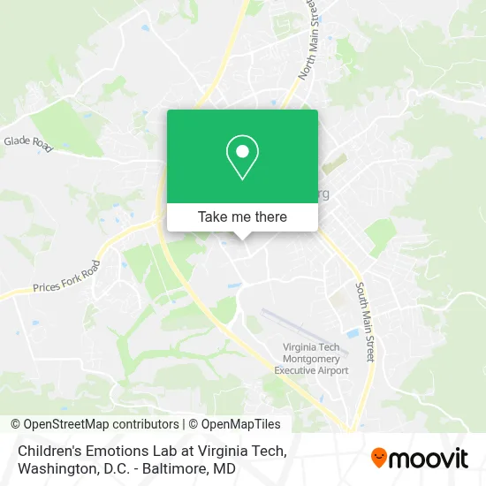 Children's Emotions Lab at Virginia Tech map