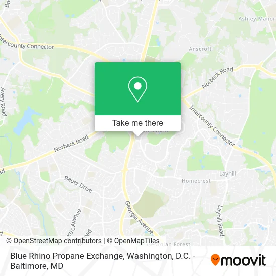Blue Rhino Propane Exchange map