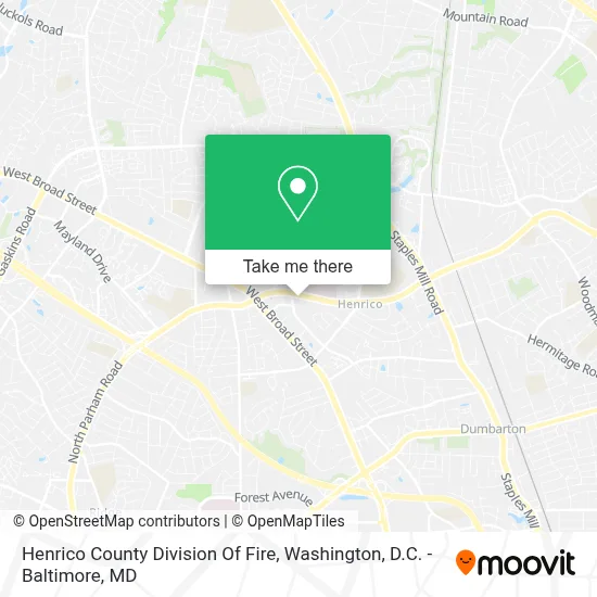 Henrico County Division Of Fire map