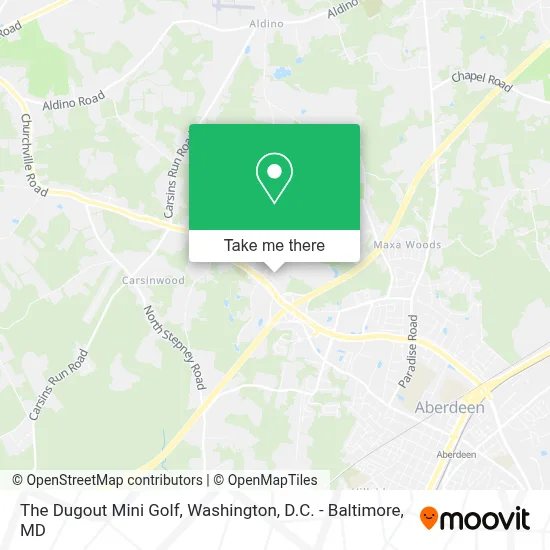 The Dugout Mini Golf map