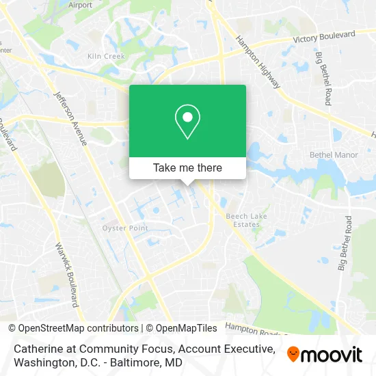 Catherine at Community Focus, Account Executive map