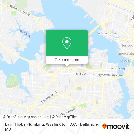 Evan Hibbs Plumbing map