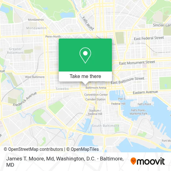 James T. Moore, Md map