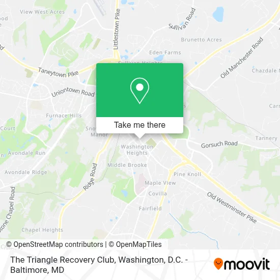 The Triangle Recovery Club map