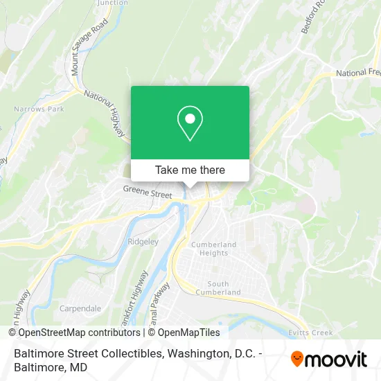 Baltimore Street Collectibles map