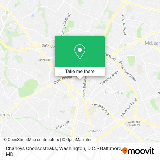 Charleys Cheesesteaks map