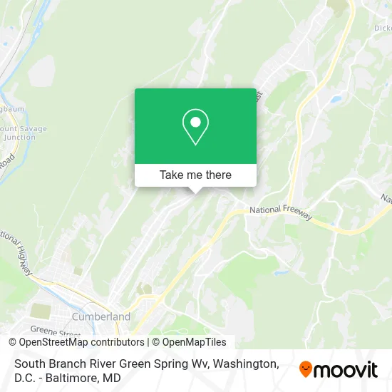 South Branch River Green Spring Wv map