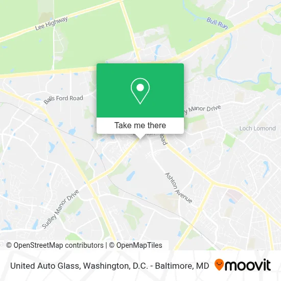 United Auto Glass map