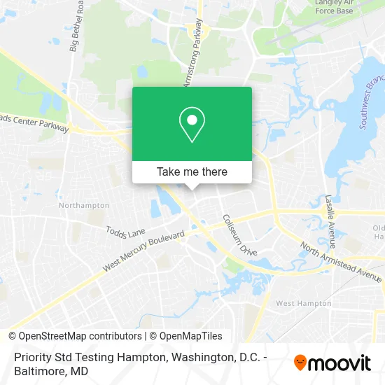 Priority Std Testing Hampton map