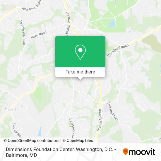 Dimensions Foundation Center map