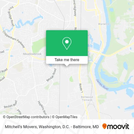 Mitchell's Movers map