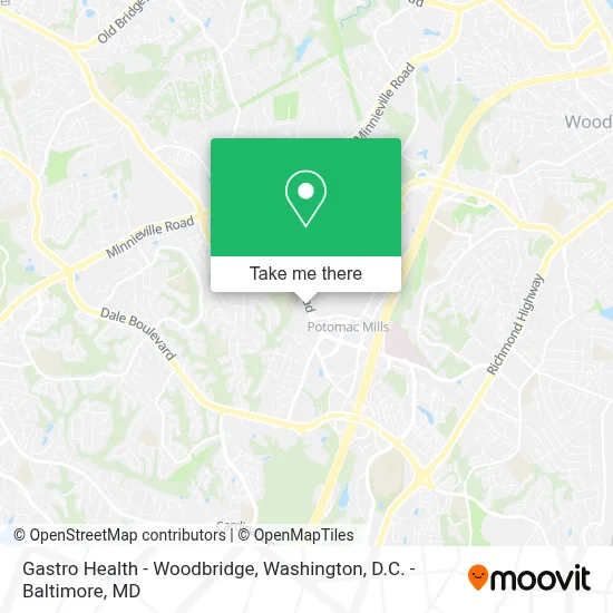 Gastro Health - Woodbridge map