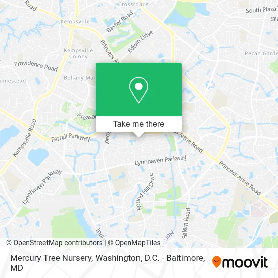 Mercury Tree Nursery map