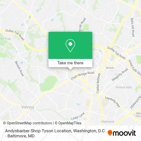 Andysbarber Shop Tyson Location map