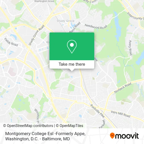 Montgomery College Esl -Formerly Appe map