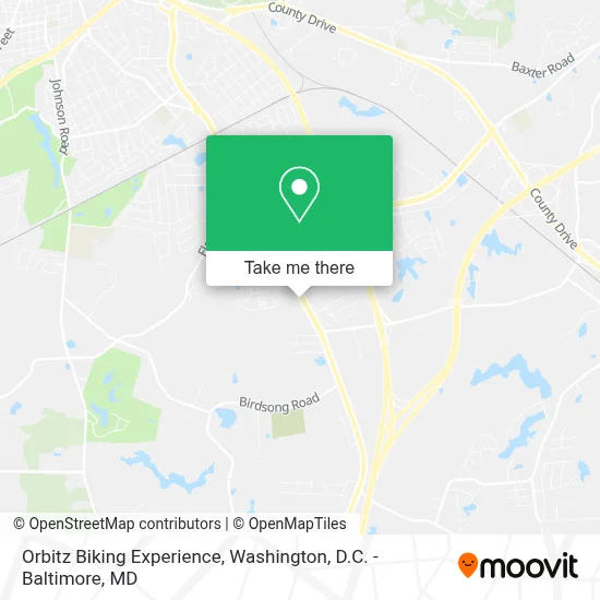 Orbitz Biking Experience map