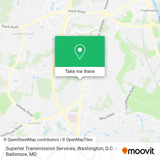 Superior Transmission Services map