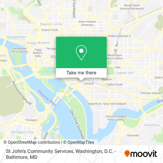 St John's Community Services map
