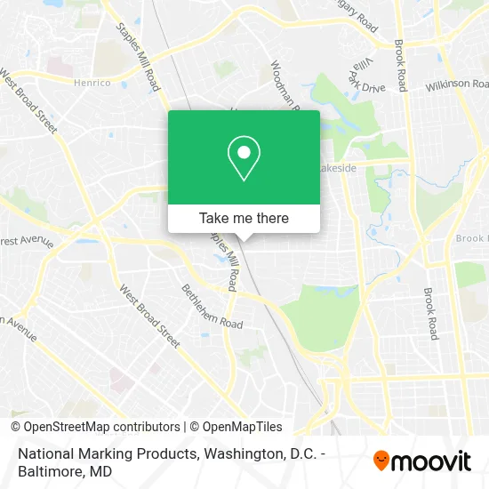 National Marking Products map