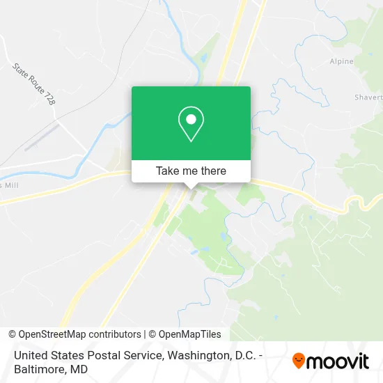United States Postal Service map