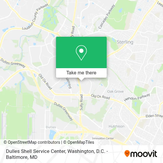 Dulles Shell Service Center map