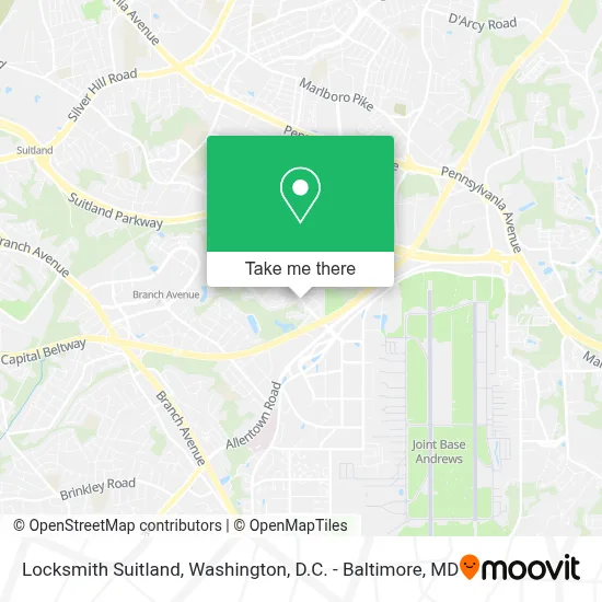 Locksmith Suitland map