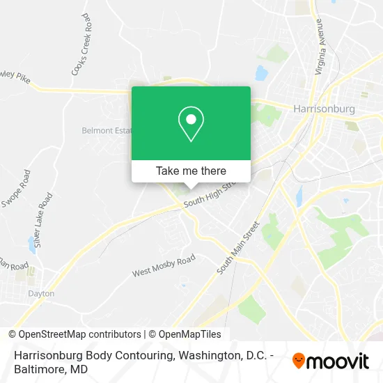 Harrisonburg Body Contouring map