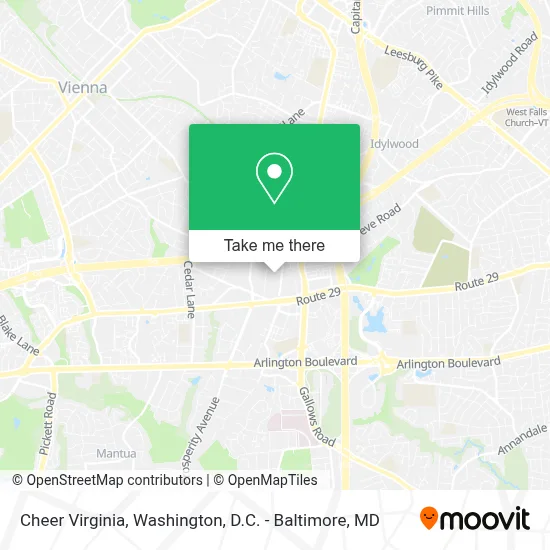 Cheer Virginia map